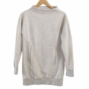 GYMSHARK So Soft Mock Neck Tunic Sweatshirt Pullover Women’s Size XS Grey